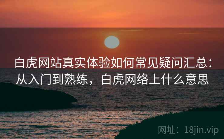 白虎网站真实体验如何常见疑问汇总：从入门到熟练，白虎网络上什么意思