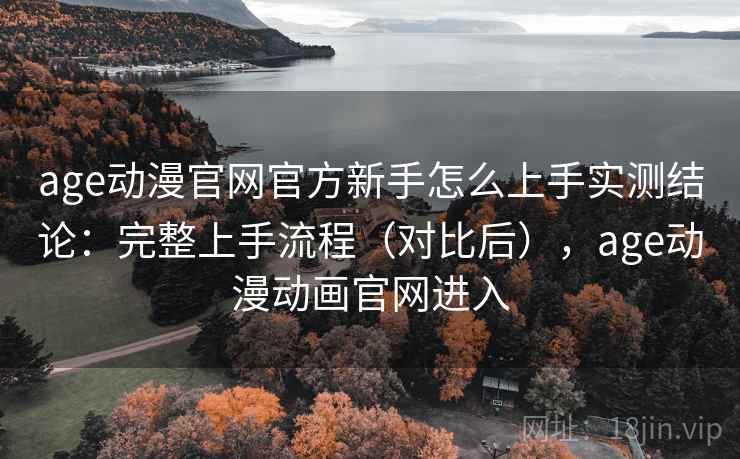 age动漫官网官方新手怎么上手实测结论：完整上手流程（对比后），age动漫动画官网进入