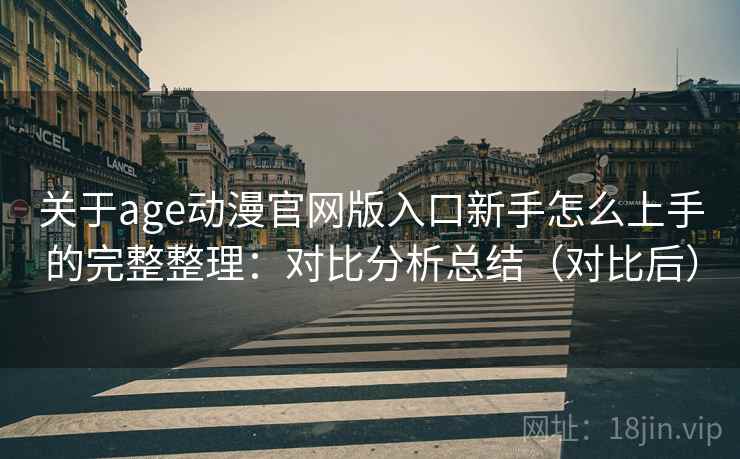 关于age动漫官网版入口新手怎么上手的完整整理：对比分析总结（对比后）