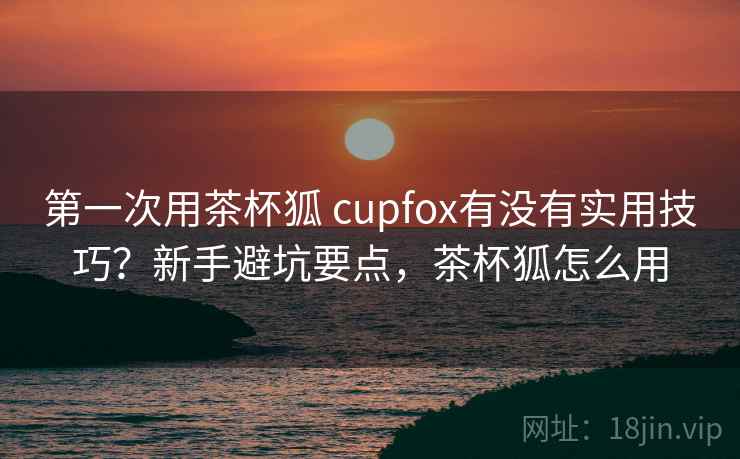 第一次用茶杯狐 cupfox有没有实用技巧？新手避坑要点，茶杯狐怎么用
